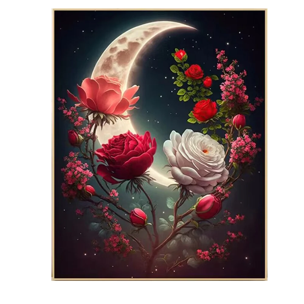 5D Diamond Painting "Moon Rose Flower" Diamond Embroidery Full Square/Round Scenery Pattern Cross Stitch Mosaic Home Decor gifts
5D Diamond Painting "Moon Rose Flower" Diamond Embroidery Full Square/Round Scenery Pattern Cross Stitch Mosaic Home Decor gifts