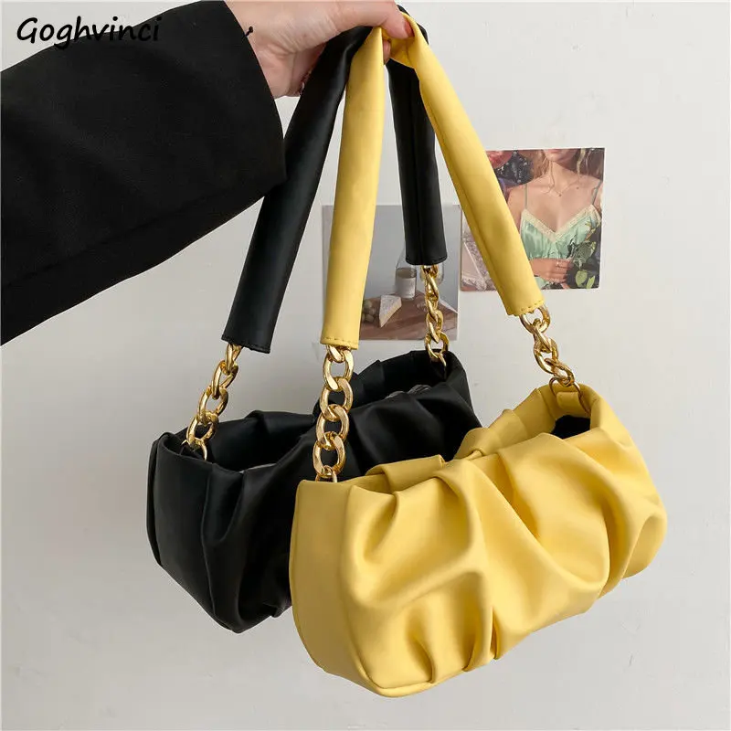 New Pleated Shoulder Bags for Women Korean Fashion Underarm PU Leather Texture Ladies Handbags Ins Elegant Chain Ulzzang
New Pleated Shoulder Bags for Women Korean Fashion Underarm PU Leather Texture Ladies Handbags Ins Elegant Chain Ulzzang