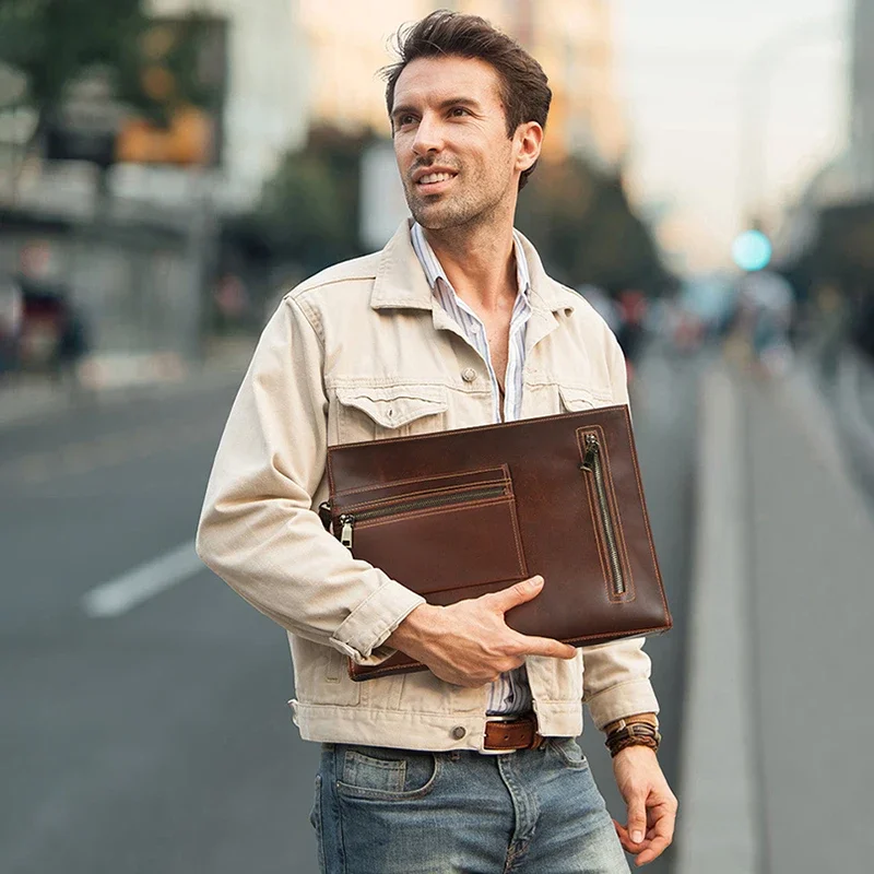 Crazy Horse Genuine Leather Briefcase Bag For Men Cowhide Macbook Air 15 Executive Laptop Clutch Handbag Business Vintage Bag
Crazy Horse Genuine Leather Briefcase Bag For Men Cowhide Macbook Air 15 Executive Laptop Clutch Handbag Business Vintage Bag