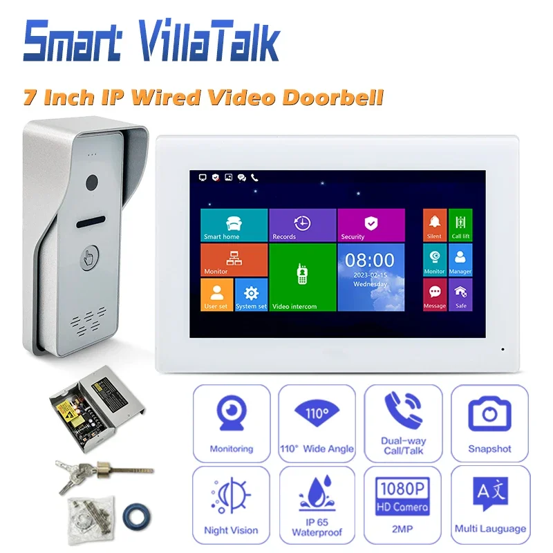 Brand New Linux system Smart life APP remote video calling and unlocking ring doorbell cover 4 family 2 wire video system
Brand New Linux system Smart life APP remote video calling and unlocking ring doorbell cover 4 family 2 wire video system