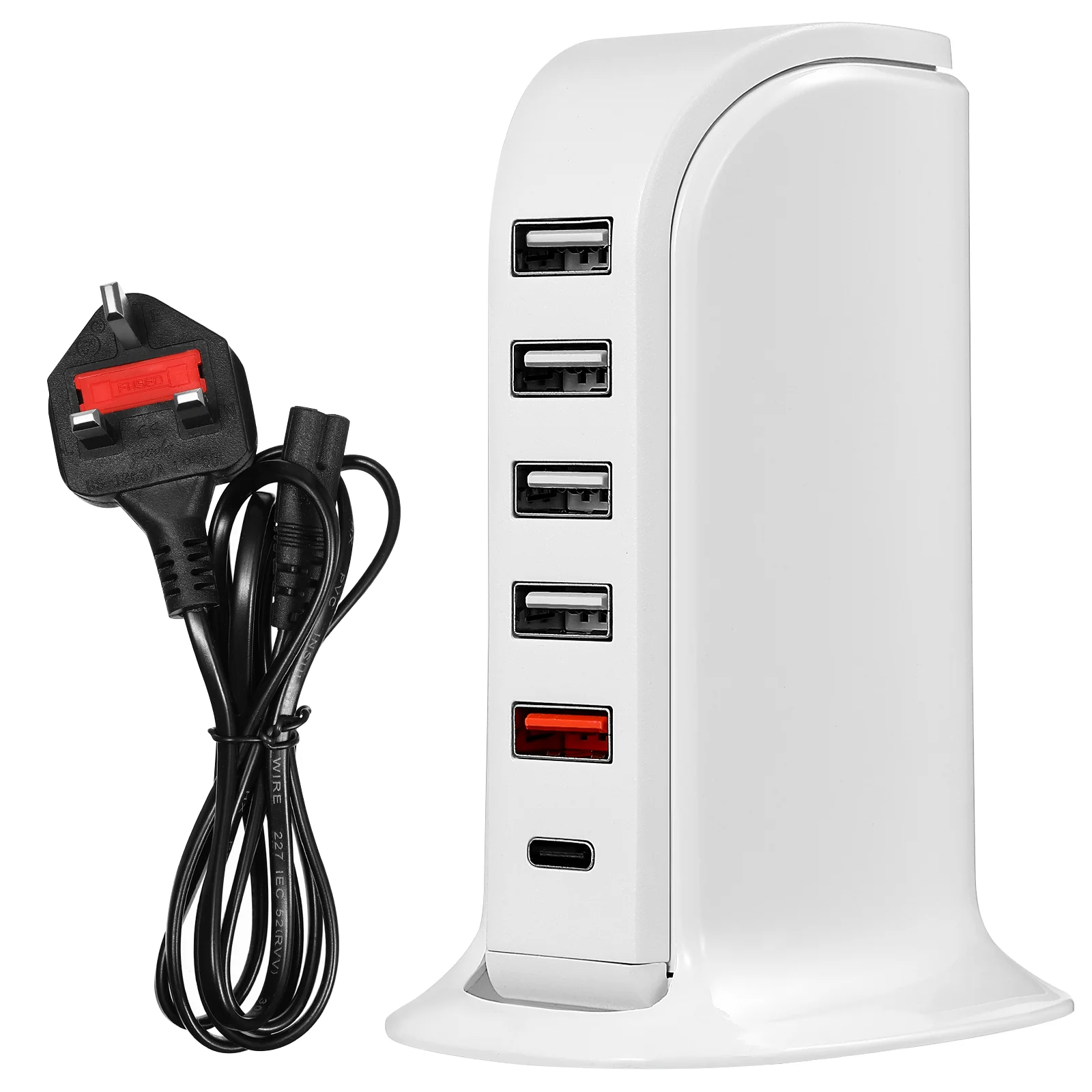 

40w USB Multi Plug Phone Extension Socket Port Charging Station Chargers Multiple Block Tower for Devices