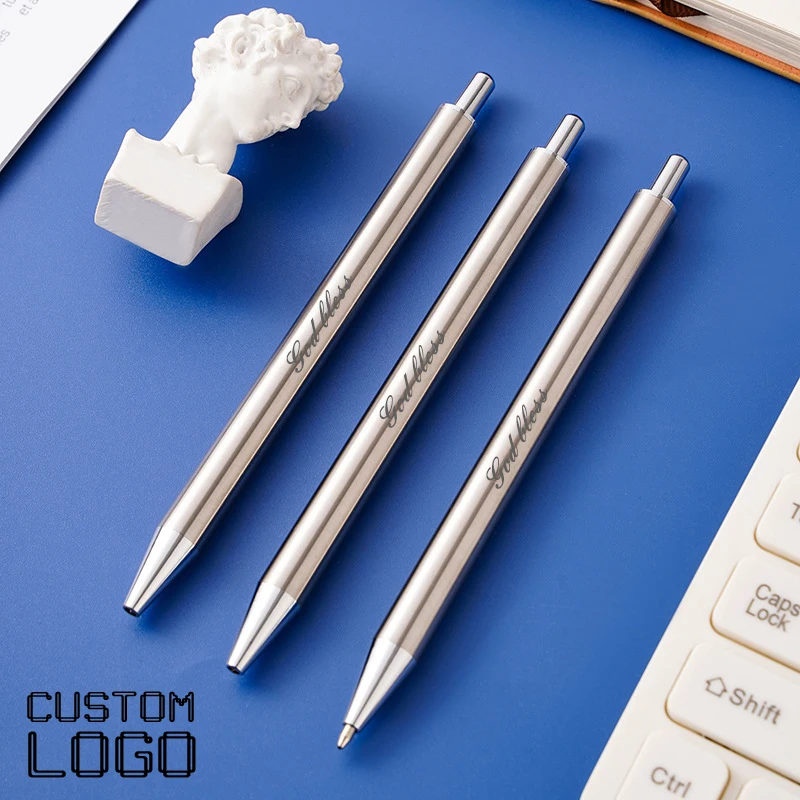 Stainless Steel Ballpoint Pens Laser Engraving Name Custom Logo Pens Business Advertising Gift School Supplies Office Stationery
Stainless Steel Ballpoint Pens Laser Engraving Name Custom Logo Pens Business Advertising Gift School Supplies Office Stationery