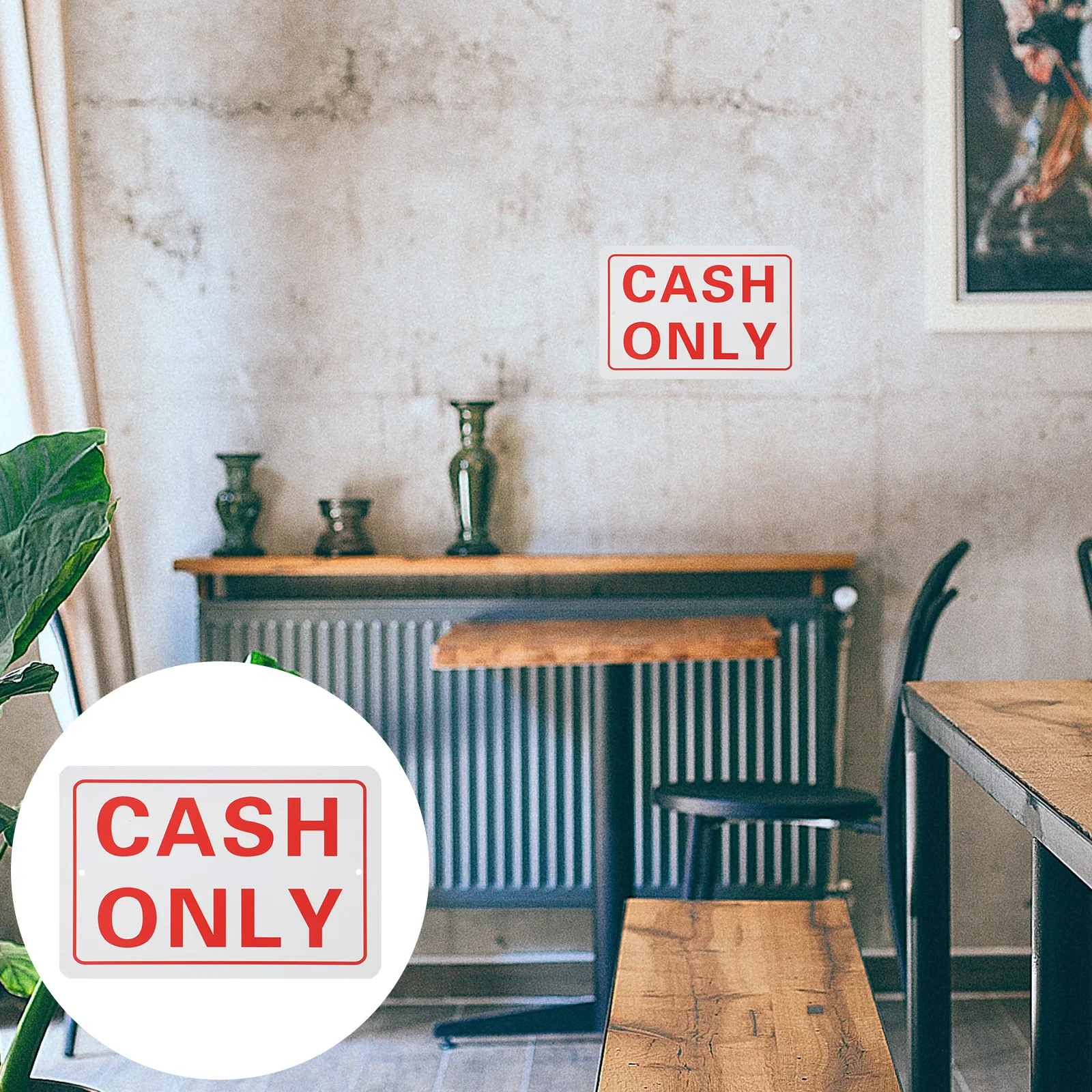 

Cash Only Sign No Checks No Credit Sign Cash Sign for Business Retail Store