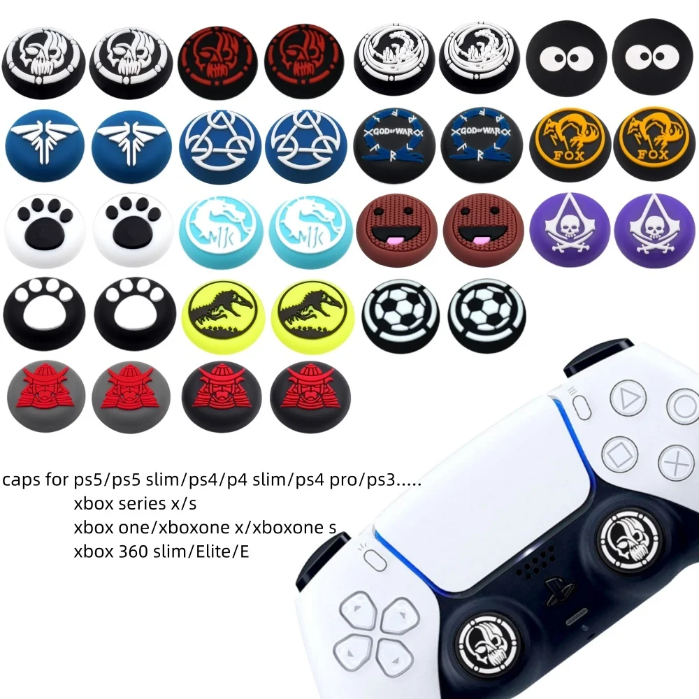 

3D Thumb Grip Cap Cover For Playstation 5 PS5/PS5 Slim/PS4 Xbox Series X/S ONES 360 Controller Silicone thumbstick grip caps