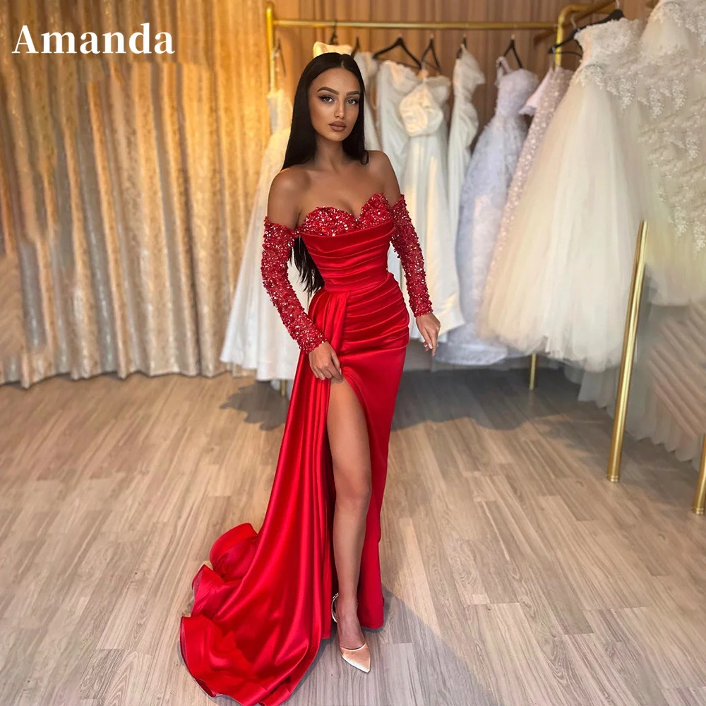 Amanda Burgundy Silk Prom Dress 2023 Sequins Sleeve Evening Dresses Mermaid Party Dresses Sexy Strapless Robe De Soirée
Amanda Burgundy Silk Prom Dress 2023 Sequins Sleeve Evening Dresses Mermaid Party Dresses Sexy Strapless Robe De Soirée