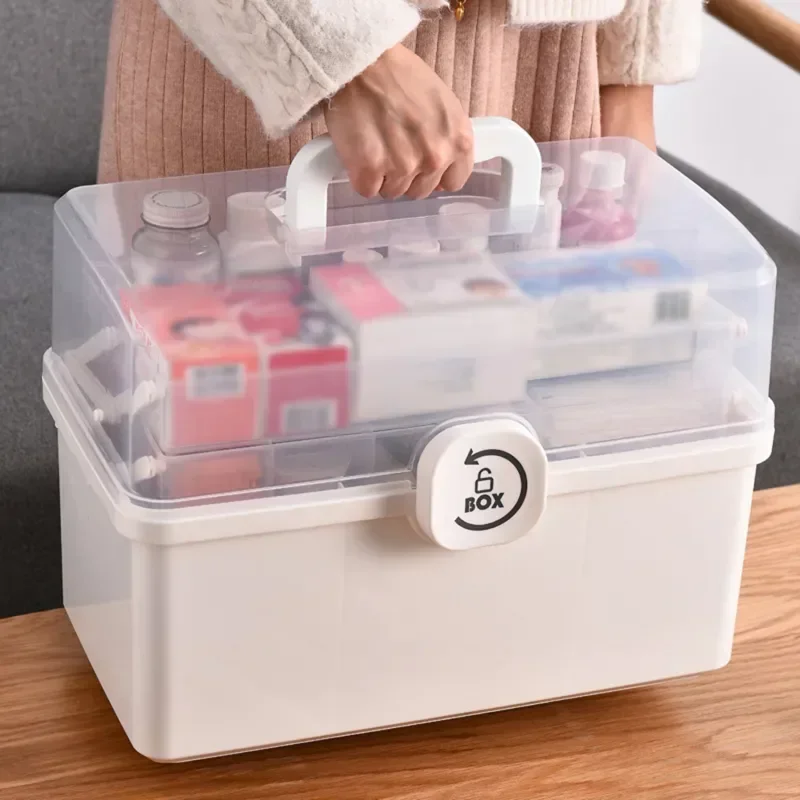 Kit Medicine Organizer Multifunctional First Storage With Pill Aid Container Capacity Family Handle Large Emergency Case Plastic
Kit Medicine Organizer Multifunctional First Storage With Pill Aid Container Capacity Family Handle Large Emergency Case Plastic