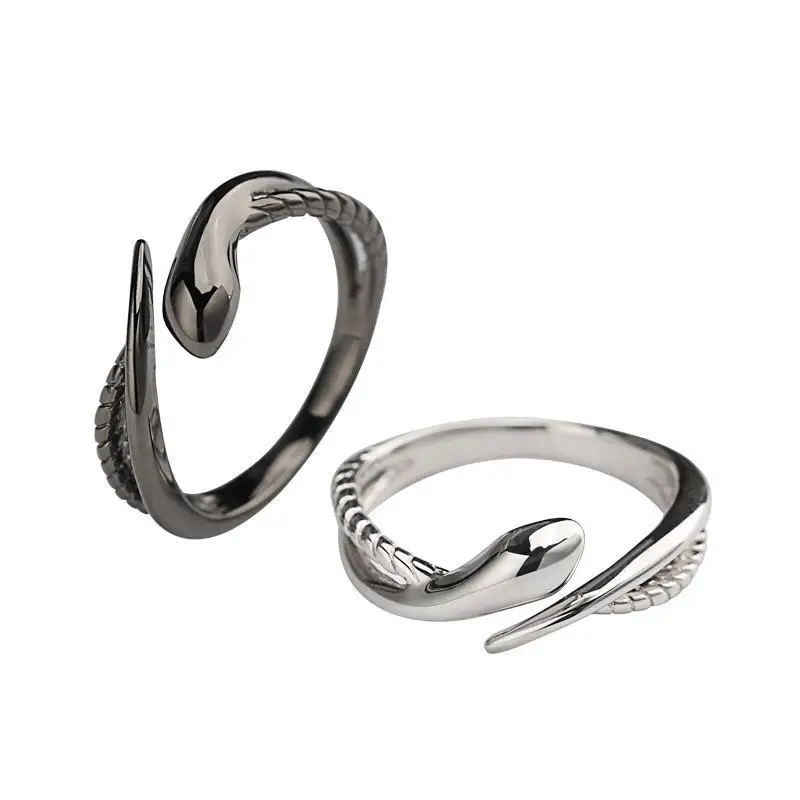 

S3554 модные ювелирные изделия Веревка Змея парное кольцо для мужчин женщин Открытые Кольца с отверстиями