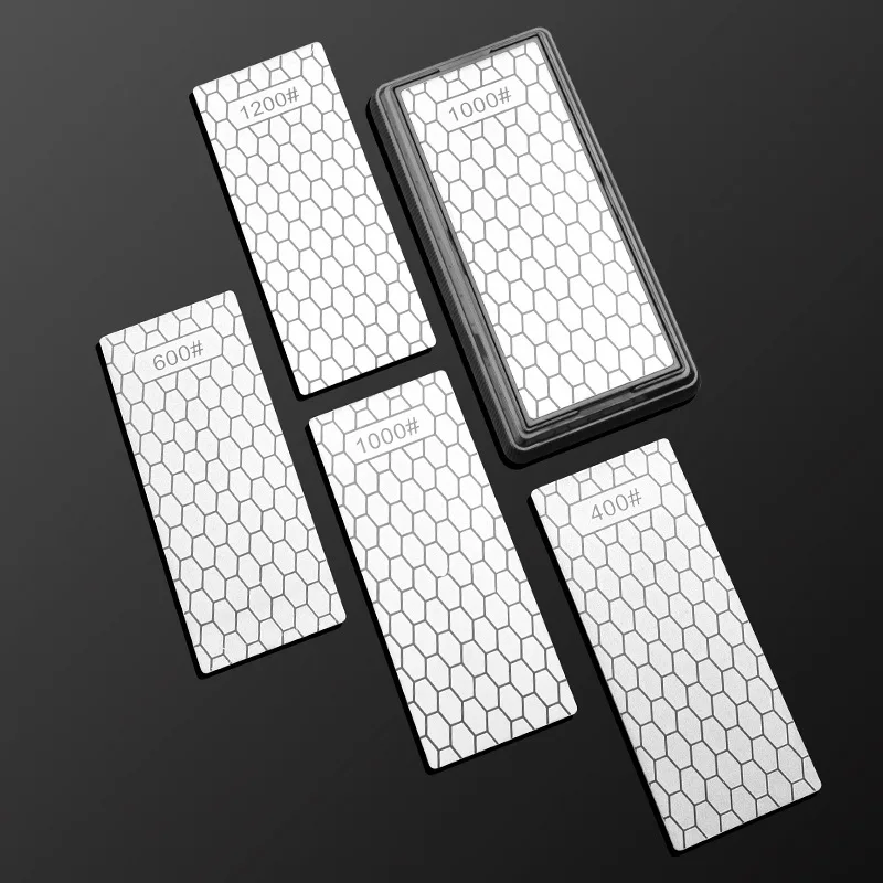 Diamond Knife Sharpening Stone 400# 600# 1000# 1200# Knife Sharpener Set Ultra-thin Honeycomb Whetstone Grindstone Tool
Diamond Knife Sharpening Stone 400# 600# 1000# 1200# Knife Sharpener Set Ultra-thin Honeycomb Whetstone Grindstone Tool
