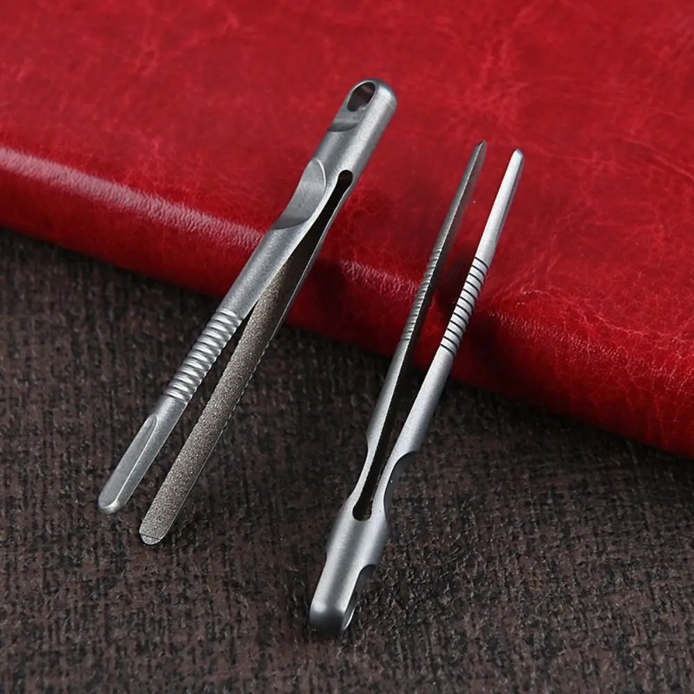 

Silver Titanium Tweezers New Pocket 59*3mm TC4 Clip EDC Multipurpose Gadget Camp Outdoor Tool