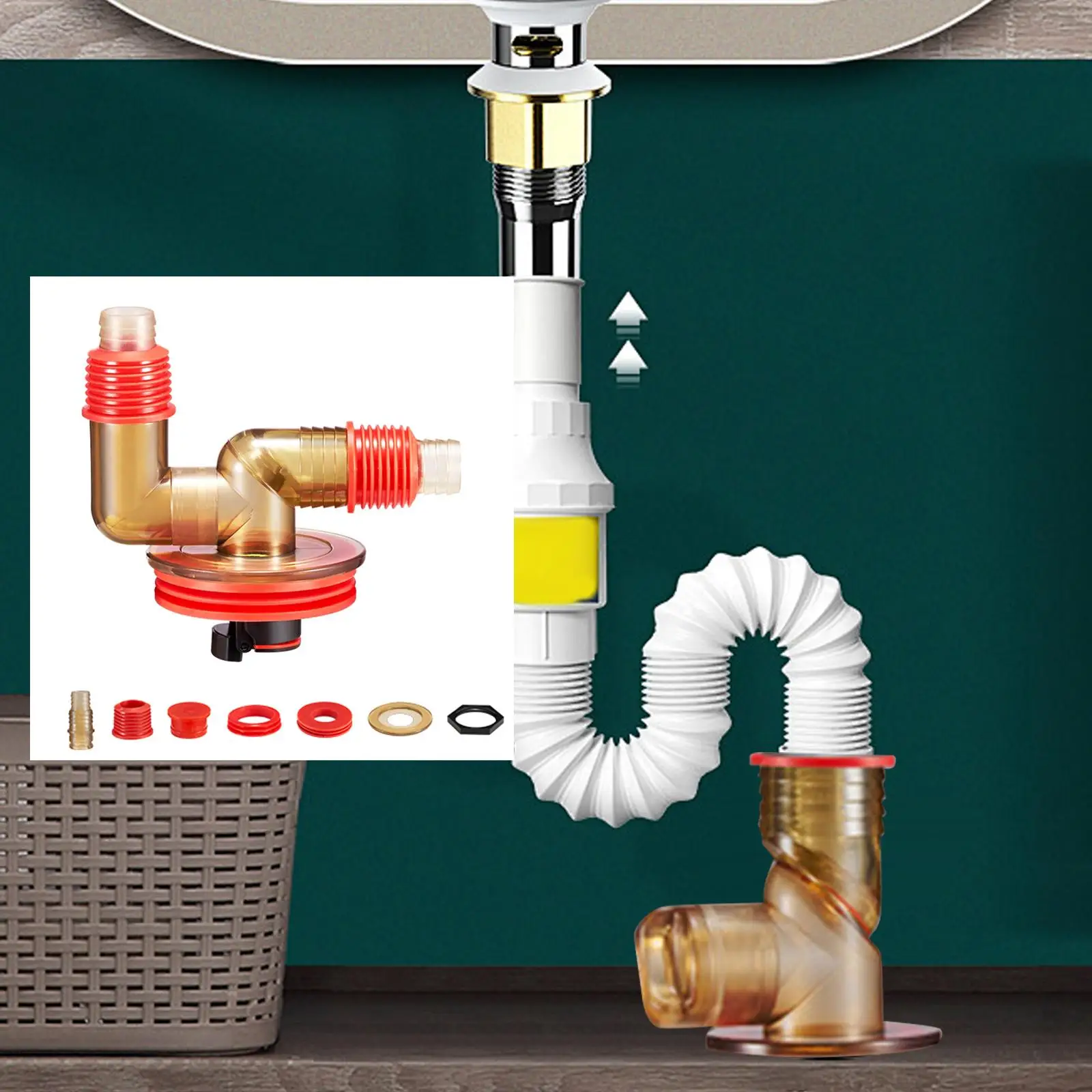 Floor Drain Adapter Sinks Portable Durable Bathroom Accessories Sewer Connector Adapter Washing Machine Floor Drain Tee Joint
Floor Drain Adapter Sinks Portable Durable Bathroom Accessories Sewer Connector Adapter Washing Machine Floor Drain Tee Joint