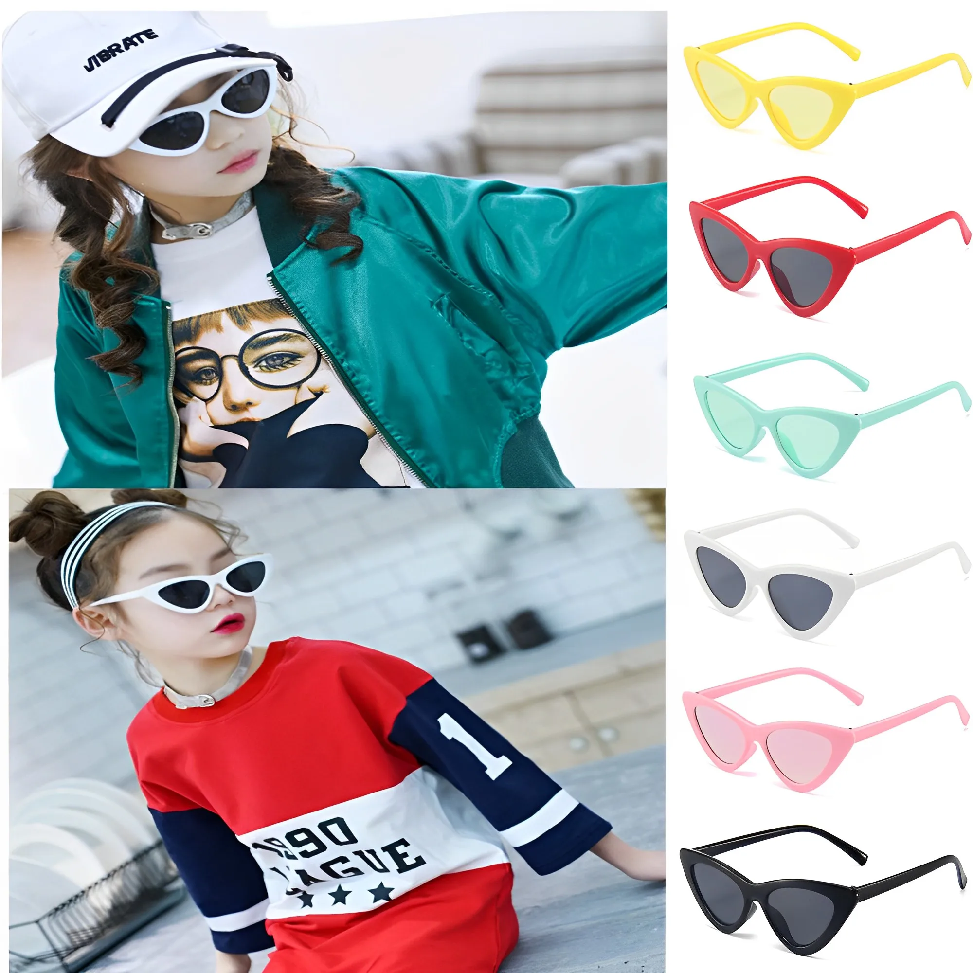 Kids Sunglasses Cat Eye Fashion Brand Child Sun Glasses Anti-uv Baby Sun-shading Girl Boy Sunglass Plastic Goggles Outdoor 1PCS
Kids Sunglasses Cat Eye Fashion Brand Child Sun Glasses Anti-uv Baby Sun-shading Girl Boy Sunglass Plastic Goggles Outdoor 1PCS