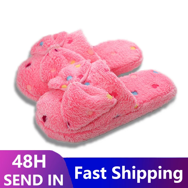 Winter Women Home Slippers Cute Autumn Bow Warmth Thick Plush PVC Non-Slip Leisure Shoes Soft Bedroom Floor
Winter Women Home Slippers Cute Autumn Bow Warmth Thick Plush PVC Non-Slip Leisure Shoes Soft Bedroom Floor