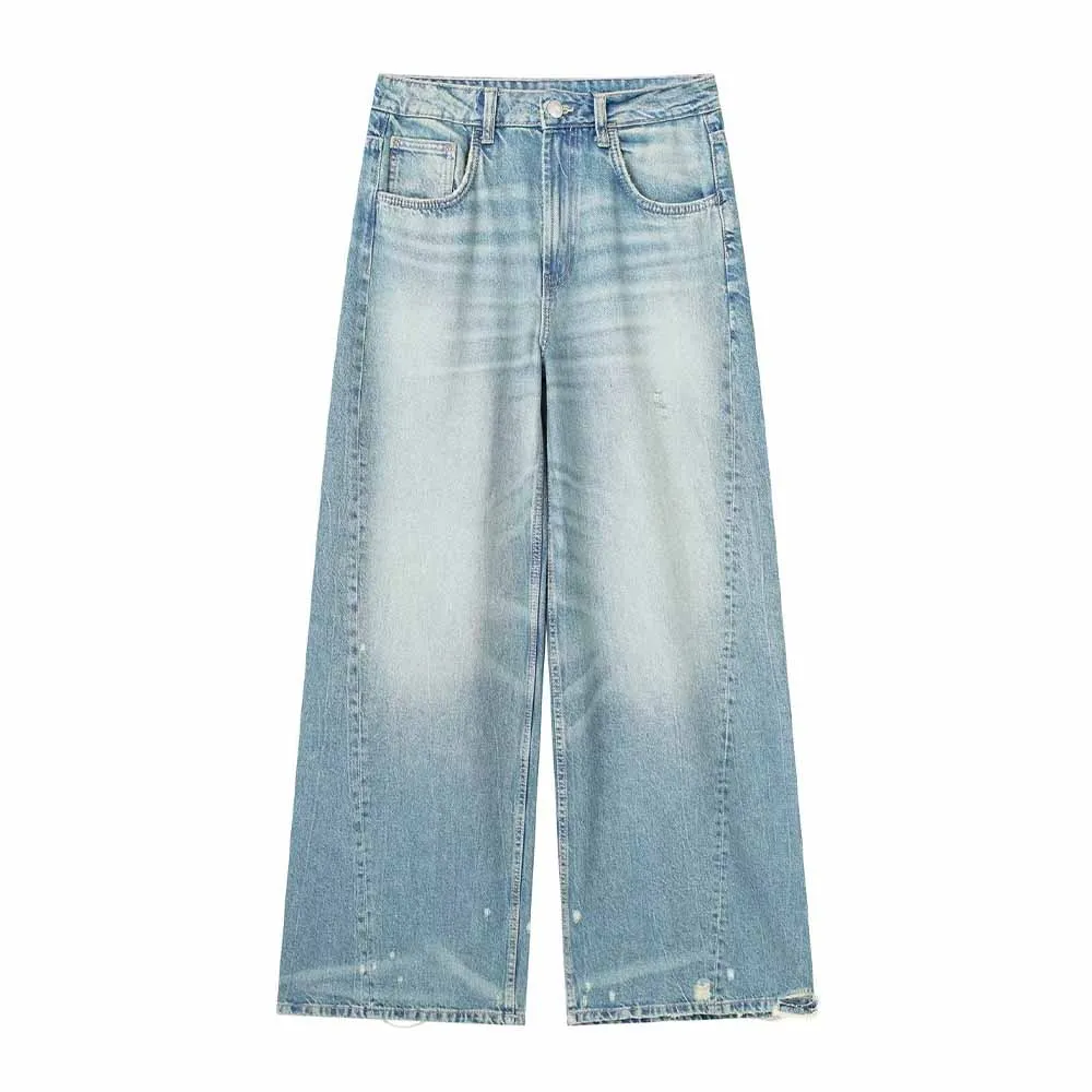 TRAF Women's Jeans Autumn and Winter New Design Sense Low Waist Retro Female Fashion Super Wide Leg Trousers Mujer 2569/229
TRAF Women's Jeans Autumn and Winter New Design Sense Low Waist Retro Female Fashion Super Wide Leg Trousers Mujer 2569/229