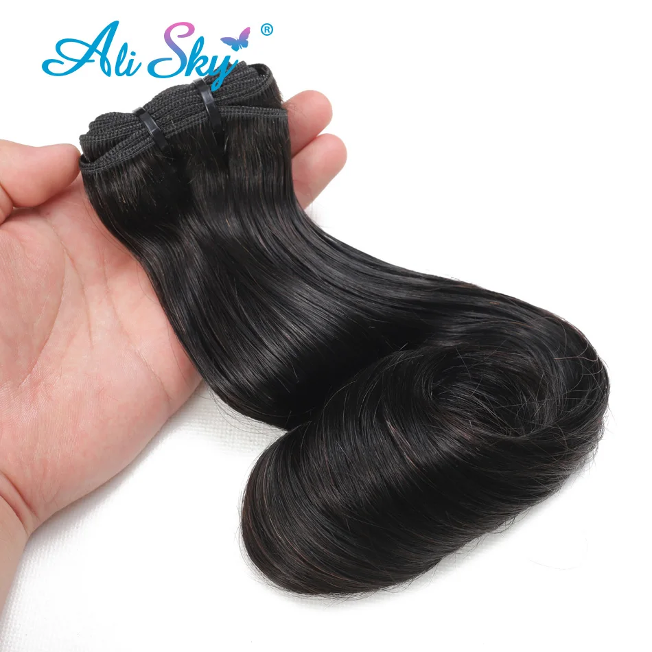 

Double Drawn Virgin Hair 12A Egg Curls Human Hair 1/3/4 Bundles Funmi Hair Bouncy Curly 8"-22" Hair Extensions Spring Roll Weave