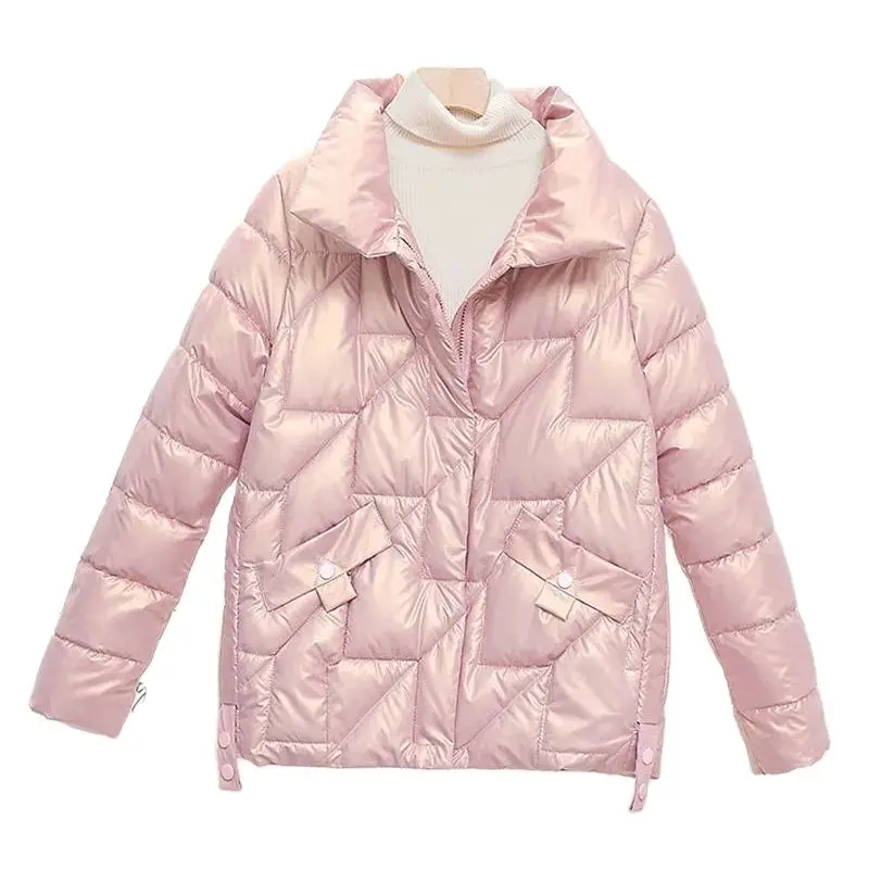 Glossy Short Down Cotton Coat Female New Korean Version Overcoat Wild Stand Collar Cotton Clothes Loose Winter Padded Jacket
Glossy Short Down Cotton Coat Female New Korean Version Overcoat Wild Stand Collar Cotton Clothes Loose Winter Padded Jacket