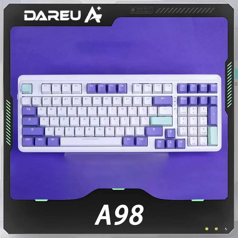 

Dareu A98 Mechanical Keyboard Tri Mode RGB Wireless E-sports Gaming Keyboard Gasket Hotswap 98% Layout PC Gamer Accessories Mac