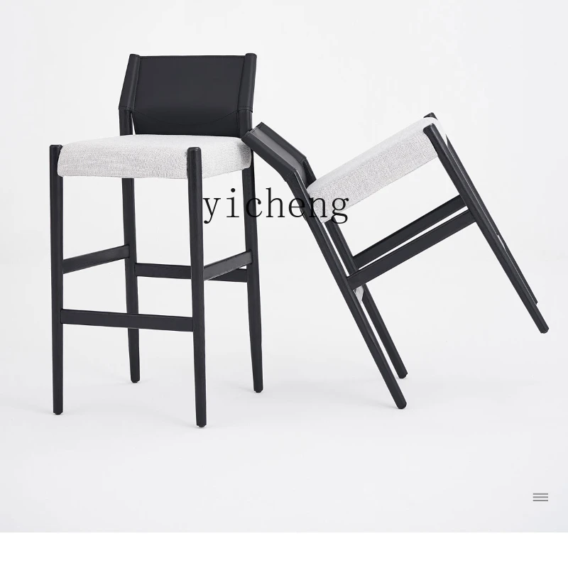 XL Saddle Leather Bar Stool Household Cotton Linen Kitchen Island Chair Ash Wood Solid-Wood Bar Chairs
XL Saddle Leather Bar Stool Household Cotton Linen Kitchen Island Chair Ash Wood Solid-Wood Bar Chairs