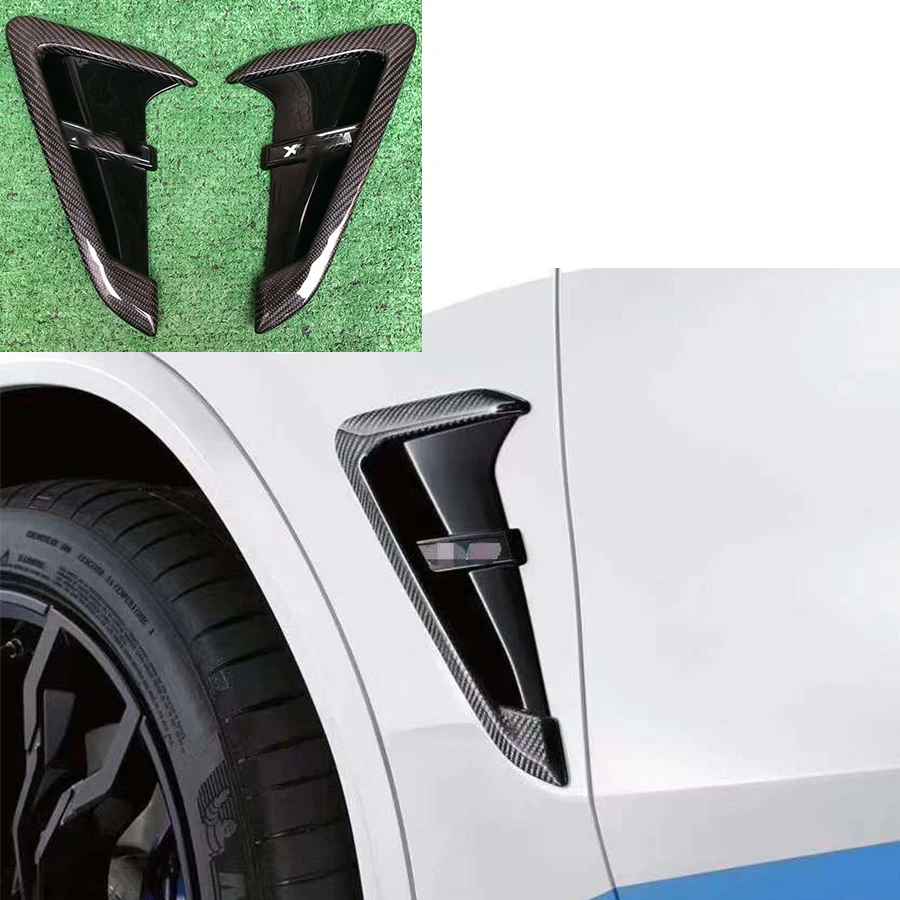 

Для BMW X3 G01 G08 X4 G02 2017 + спортивный углеродное волокно 2 шт./комплект авто крыло боковое вентиляционное отверстие крышка отделка Подходит обновленный боди