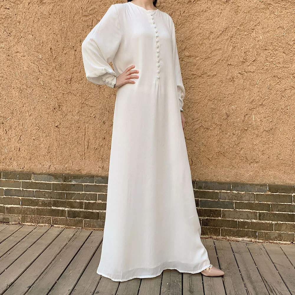 2023 New Middle East Abaya Chiffon Dress For Women Solid Arab Islamic Female Kaftan Simple Leisure Long Sleeve A-Line Dubai Robe
2023 New Middle East Abaya Chiffon Dress For Women Solid Arab Islamic Female Kaftan Simple Leisure Long Sleeve A-Line Dubai Robe
