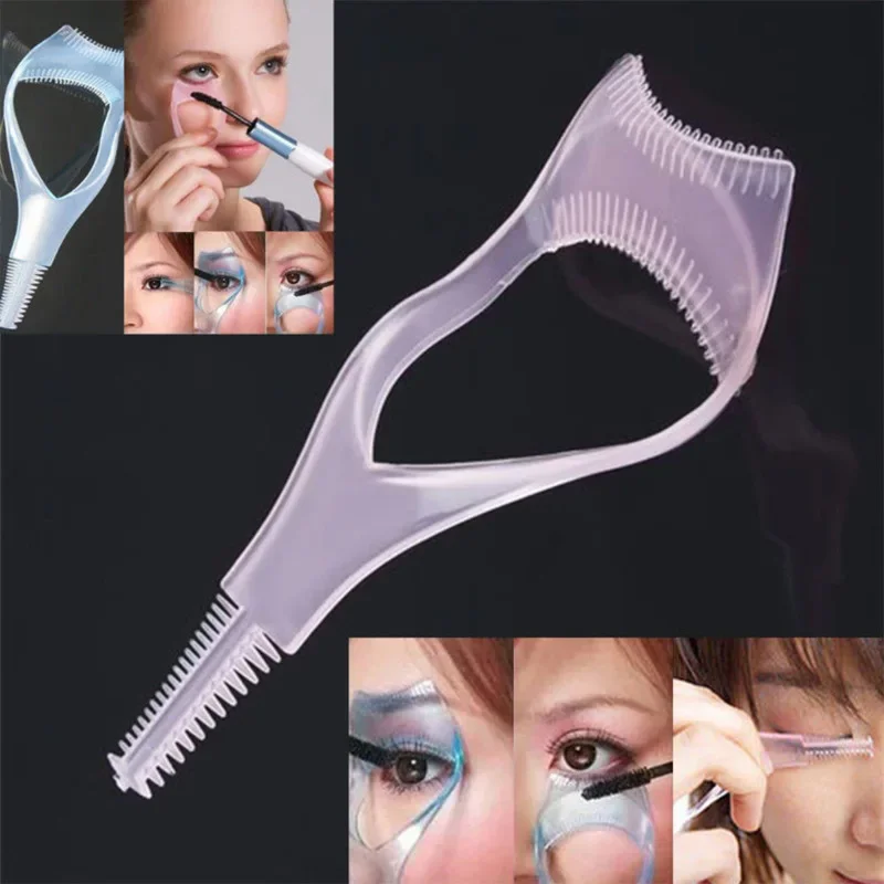 

3 in 1 Eyelash Tools Eyes Makeup Mascara Shield Guard Curler Applicator Comb Guide Card Tools Beauty Cosmetic Tools Wholesale