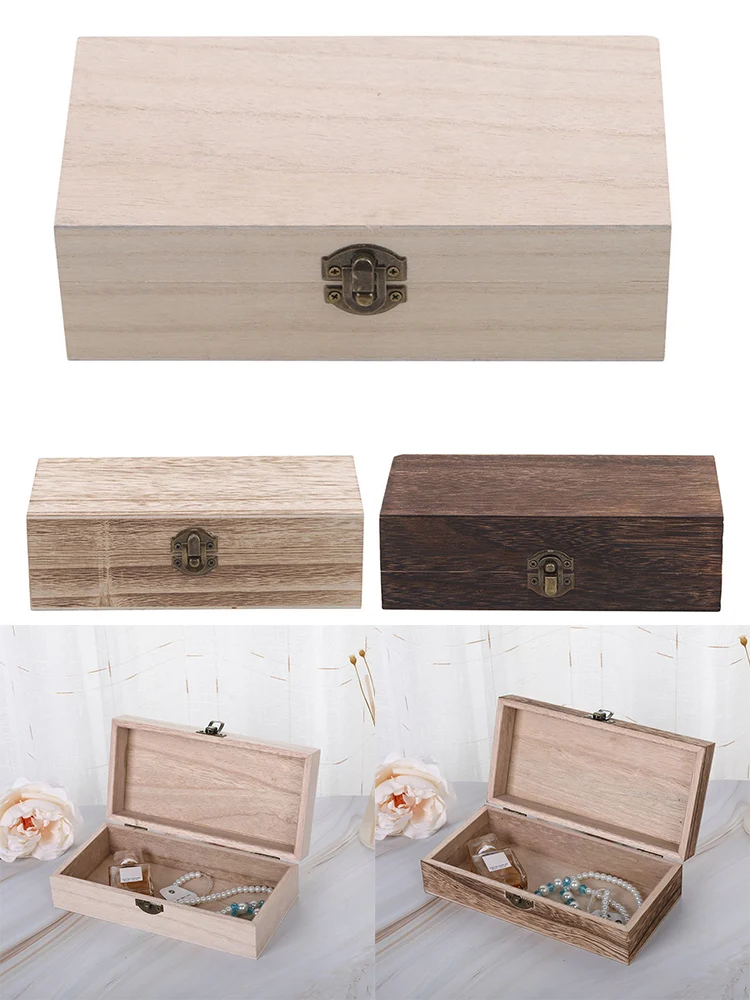 Wooden Storage Box With Cover Rectangular Retro Hinge Clamshell Gift Box Home Sundries Jewelry Storage
Wooden Storage Box With Cover Rectangular Retro Hinge Clamshell Gift Box Home Sundries Jewelry Storage