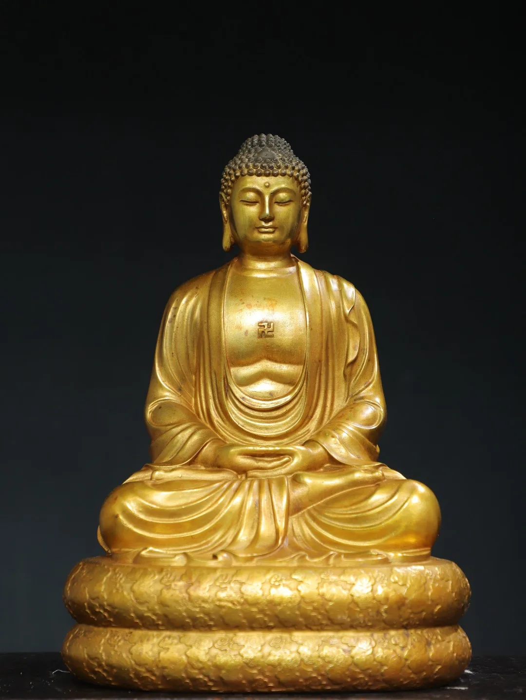 13"Tibet Temple Collection Old Bronze Gilded Cinnabar Amitabha Shakyamuni Sitting Buddha Double Lotus Terrace Worship Hall
13"Tibet Temple Collection Old Bronze Gilded Cinnabar Amitabha Shakyamuni Sitting Buddha Double Lotus Terrace Worship Hall