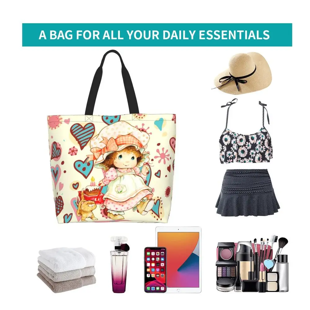 Custom Kawaii Sarah Kay Shopping Canvas Bags Women Portable Large Capacity Groceries Girl Roses And Watering Tote Shopper Bags 77 Sb2037d1c5afd4e73a4ff3dace3ac5b79D