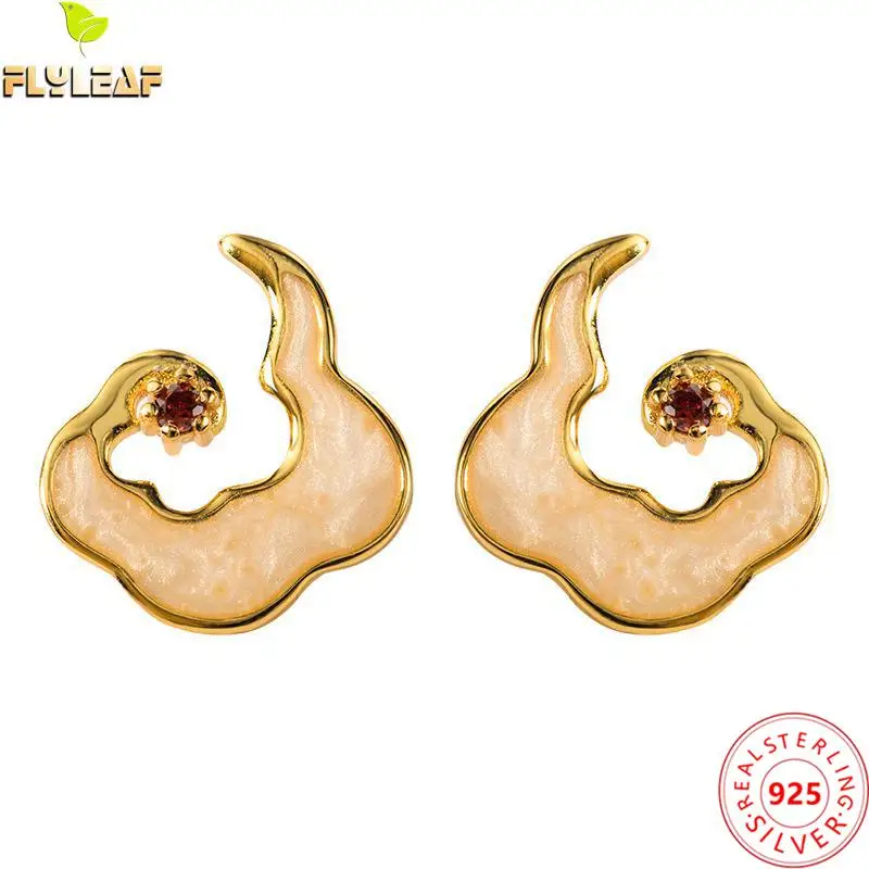 Real 925 Sterling Silver Jewelry Natural Shell Lucky Clouds Stud Earrings For Women 18k Gold Plating Original Design Accessories
Real 925 Sterling Silver Jewelry Natural Shell Lucky Clouds Stud Earrings For Women 18k Gold Plating Original Design Accessories