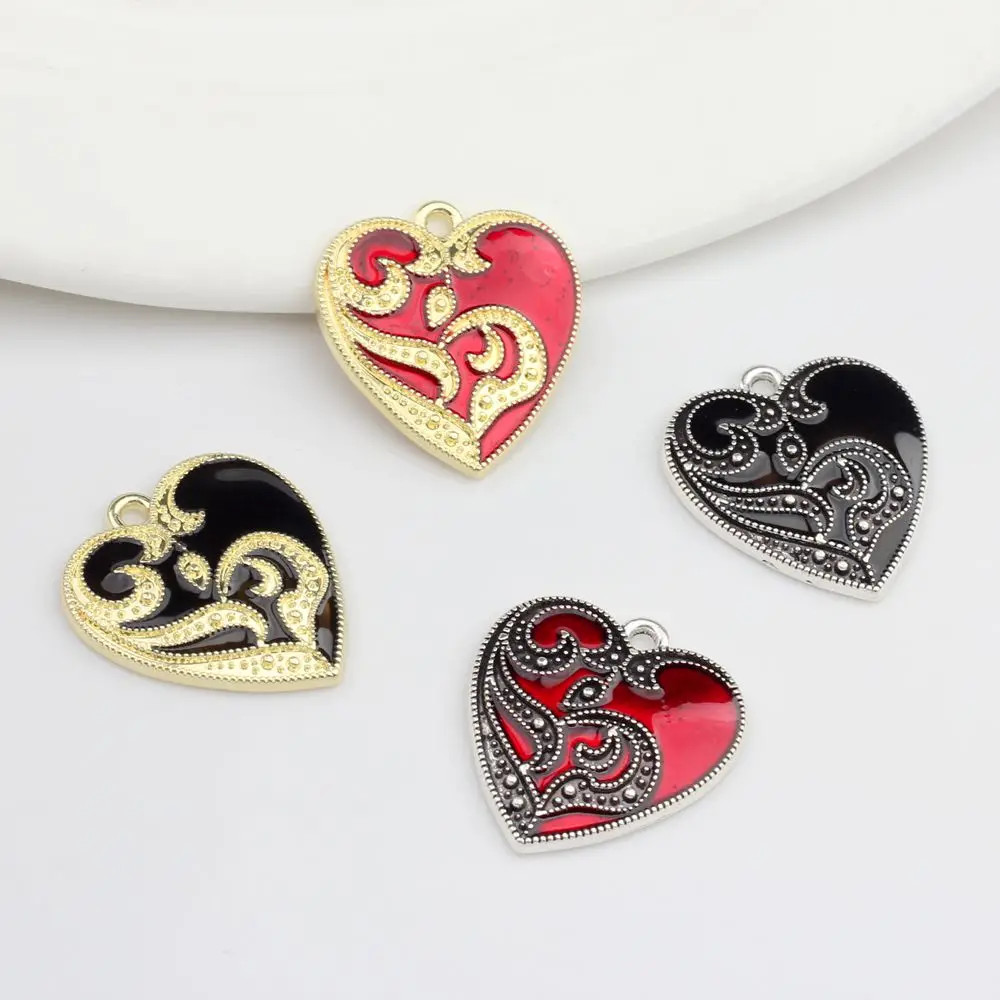 10pcs/lot Zinc Alloy Metal Retro Enamel Heart Shape Charms For DIY Fashion Jewelry Making Finding Accessories
10pcs/lot Zinc Alloy Metal Retro Enamel Heart Shape Charms For DIY Fashion Jewelry Making Finding Accessories