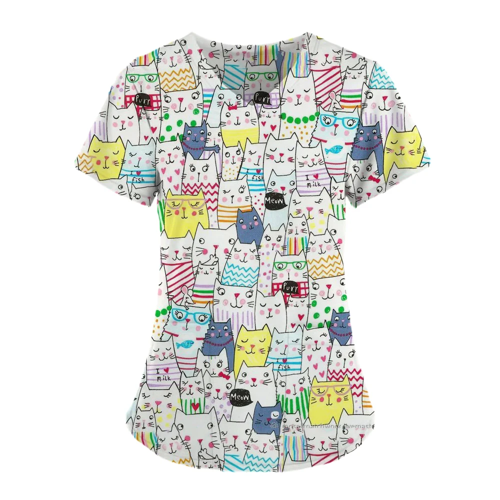 Pet Shop Dustproof Clothes Unisex Scrub Top Animal Print Scrubs Blouse Medical Uniform Hospital Nurse Doctor Workwear Spa Shirts
Pet Shop Dustproof Clothes Unisex Scrub Top Animal Print Scrubs Blouse Medical Uniform Hospital Nurse Doctor Workwear Spa Shirts