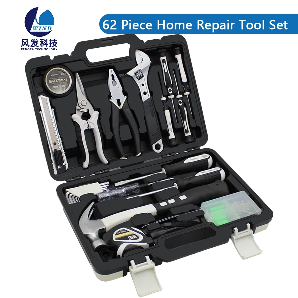 62-piece Tool box tools for home multifunction Wrenches sets bander Scissors diy hardware portable Tools electrician wood boxes
62-piece Tool box tools for home multifunction Wrenches sets bander Scissors diy hardware portable Tools electrician wood boxes
