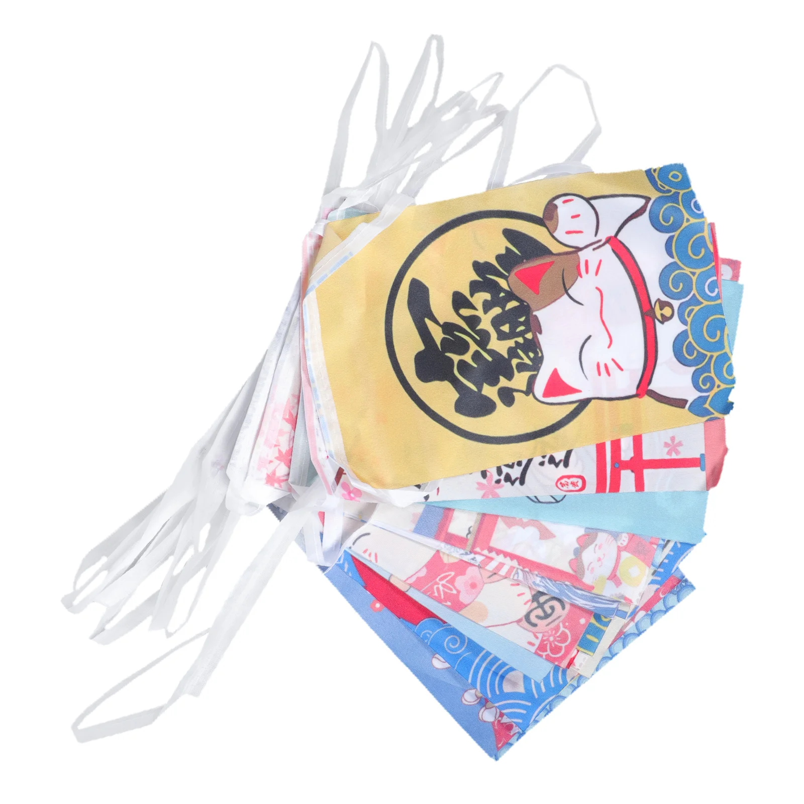 

Japanese Luck Cat Banner Ornament Decor for Christmas Party Bunting Cat Birthday Decoration