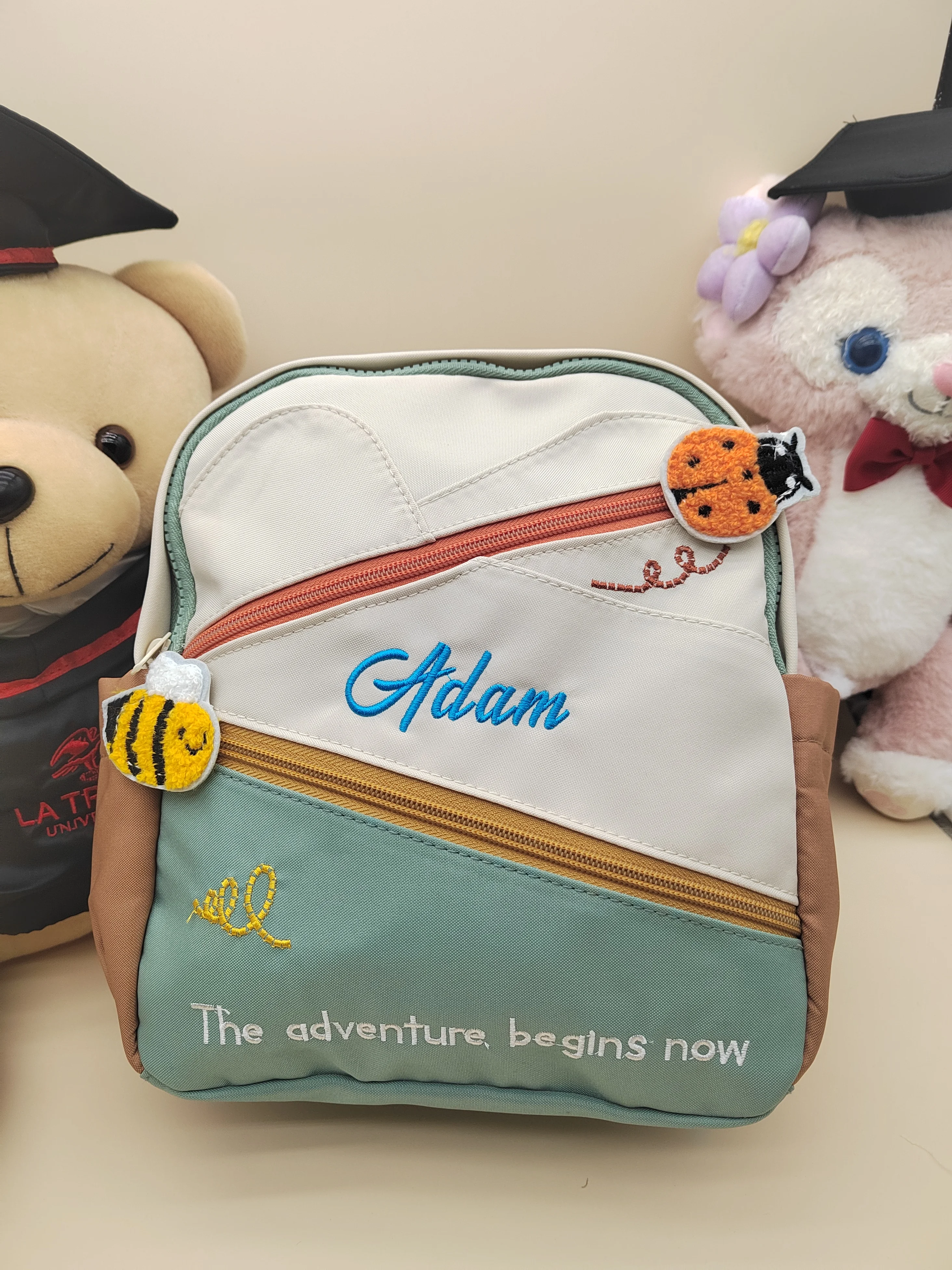 

Personalized Embroidery Baby Insect Backpack Animals Toddler Backpack Custom Any Name Cute Baby Backpack for gifts