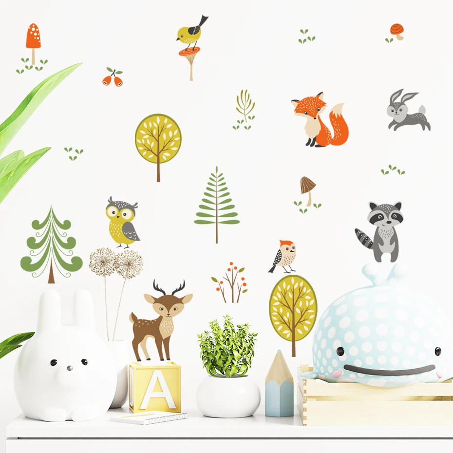 Boho Cartoon Cute Owl Bird Animals Green Leaf Watercolor Wall Sticker Self-adhesive Nursery Kids Girls Boys Room Home Decor
Boho Cartoon Cute Owl Bird Animals Green Leaf Watercolor Wall Sticker Self-adhesive Nursery Kids Girls Boys Room Home Decor