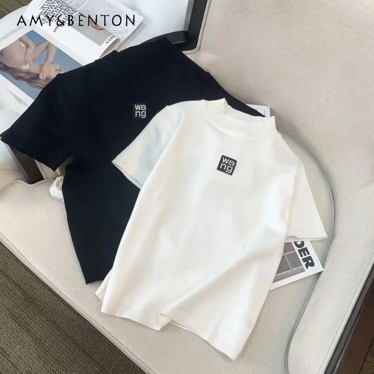 Early Autumn Letter Slim Fit Slimming Sweater Short-Sleeved Top Casual All-matching Bottoming Shirt Short T-shirt for Women
Early Autumn Letter Slim Fit Slimming Sweater Short-Sleeved Top Casual All-matching Bottoming Shirt Short T-shirt for Women