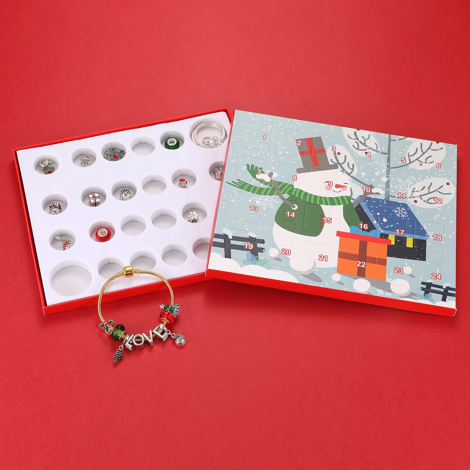 Christmas Countdown Calendar Charm Gift Box Navidad Christmas Advent DIY Jewelry Bracelet For Girls 2024 New Year Gifts Christmas Countdown Calendar Charm Gift Box Navidad Christmas Advent DIY Jewelry Bracelet For Girls 2024 New Year Gifts