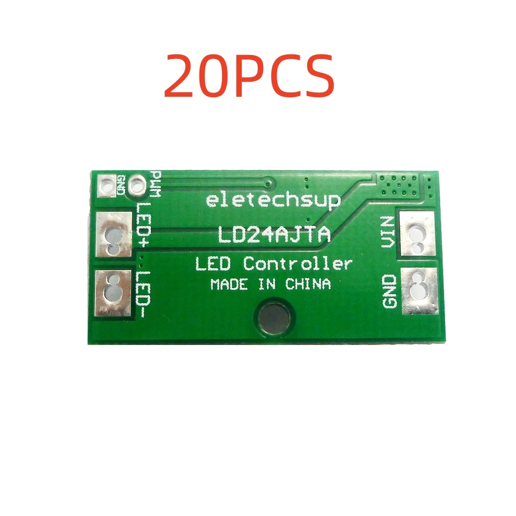 

20X LD24AJTA DC 6-24V 30-900mA Adjustable LED Driver PWM Controller DC-DC Step-down Constant Current Converter