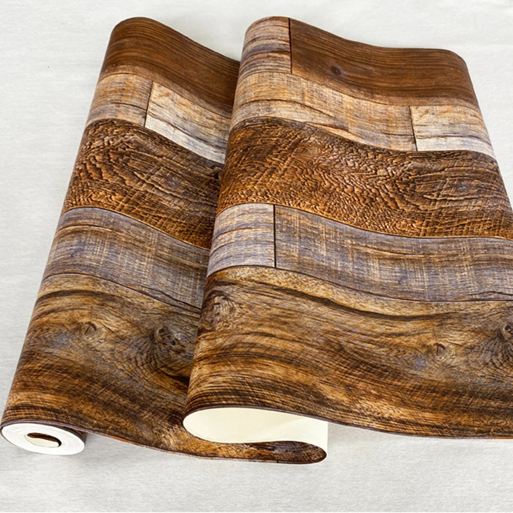 Vintage Faux Wood Panel Vinyl Wallpaper Roll Retro Brown PVC Cafe Bar Background Decor Vertical Stripe Wall Paper
Vintage Faux Wood Panel Vinyl Wallpaper Roll Retro Brown PVC Cafe Bar Background Decor Vertical Stripe Wall Paper