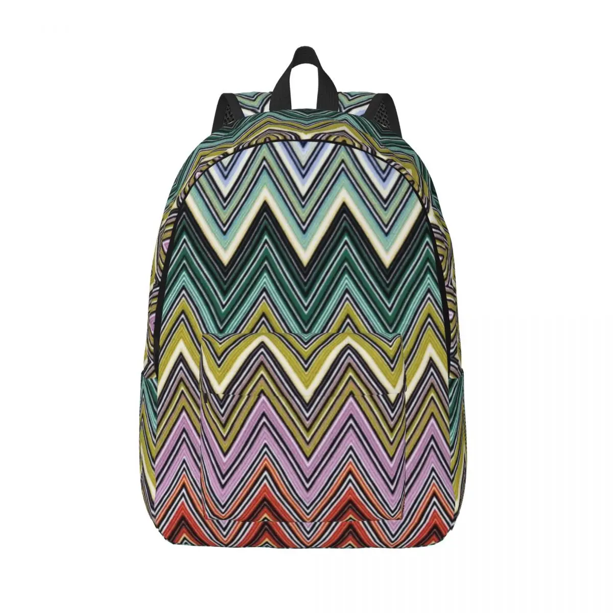 

Boho Home Zig Zag Laptop Backpack Men Women Casual Bookbag for School College Students Chic Abstract Geometric Zigzag Bags