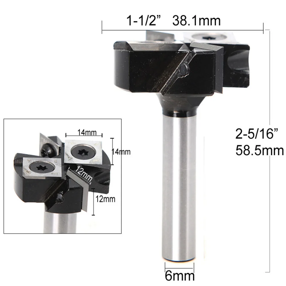 2-Flute Wood Planer Bit 38.1mm Cutting Diameter 6 8 12 Mm Shank Router Bit For Power Tools Accessories Wholesale
2-Flute Wood Planer Bit 38.1mm Cutting Diameter 6 8 12 Mm Shank Router Bit For Power Tools Accessories Wholesale