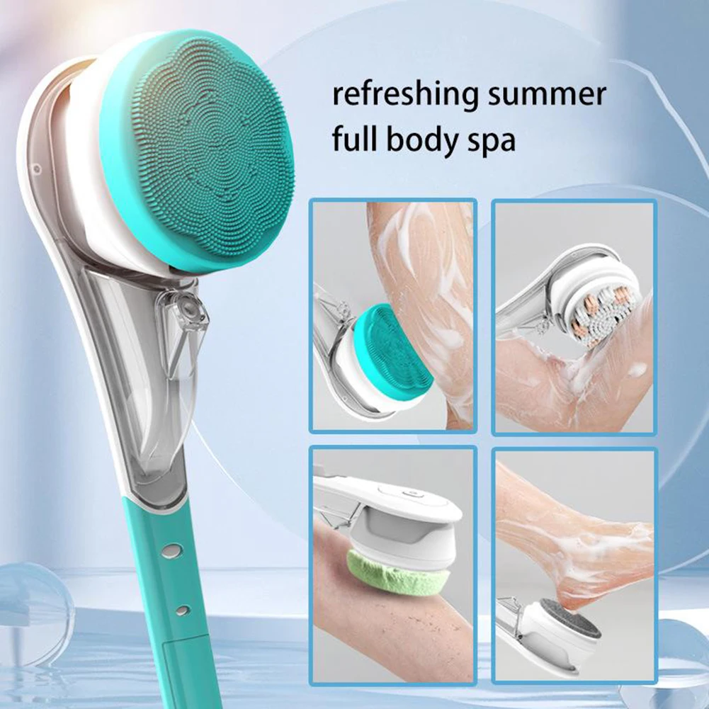 

Waterproof Electric Bath Brush 3 Modes 10W Massager Bath Brush USB Rechargeable Rotating Scrubber Shower Brush Long Handle Kits