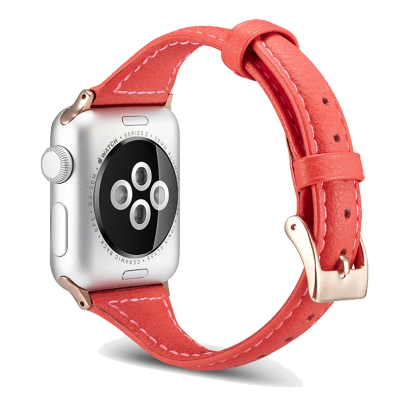 Slim Thin Strap for Apple Watch Band 44mm 40mm 42mm 38mm Iwatch Series 7 45mm 41mm 6/5/4/3/SE Genuine Leather Bracelet Wristbelt
Slim Thin Strap for Apple Watch Band 44mm 40mm 42mm 38mm Iwatch Series 7 45mm 41mm 6/5/4/3/SE Genuine Leather Bracelet Wristbelt