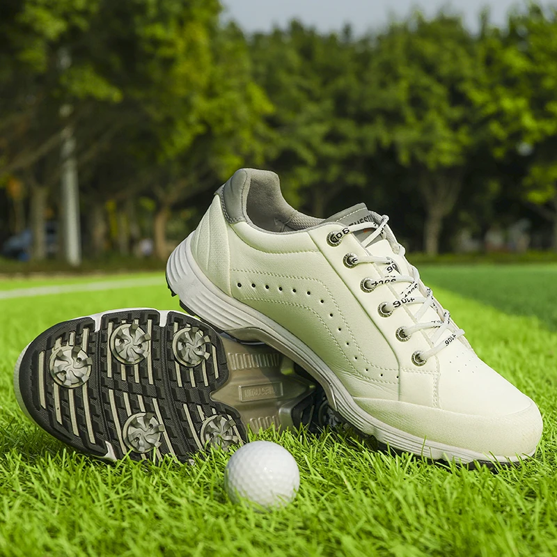 

New Men Golf Shoes Spikes Golf Wears Light Weight Walking Footwears Anti Slip Athletic Sneakers