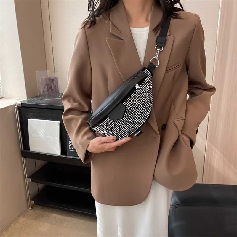 Women's Bag Full Diamond Bright Diamond Bag Fashion One Shoulder Waist Bag Chest Bag Crossbody Bag Women's Mini Underarm Bag
Women's Bag Full Diamond Bright Diamond Bag Fashion One Shoulder Waist Bag Chest Bag Crossbody Bag Women's Mini Underarm Bag