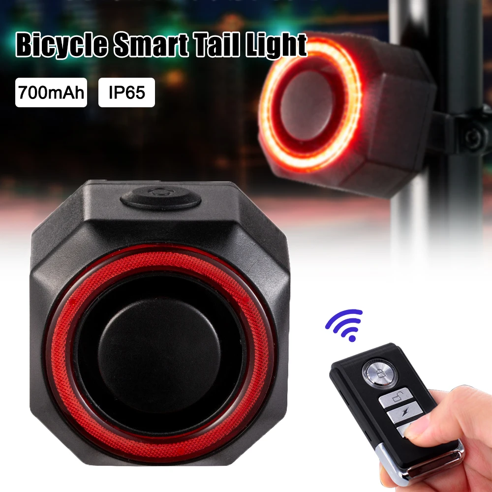 Smart Bicycle Light Anti-theft Alarm Warning Taillight USB Rechargeable Cycling Rear Lamp 110db Loud Alarm for Safety Riding
Smart Bicycle Light Anti-theft Alarm Warning Taillight USB Rechargeable Cycling Rear Lamp 110db Loud Alarm for Safety Riding