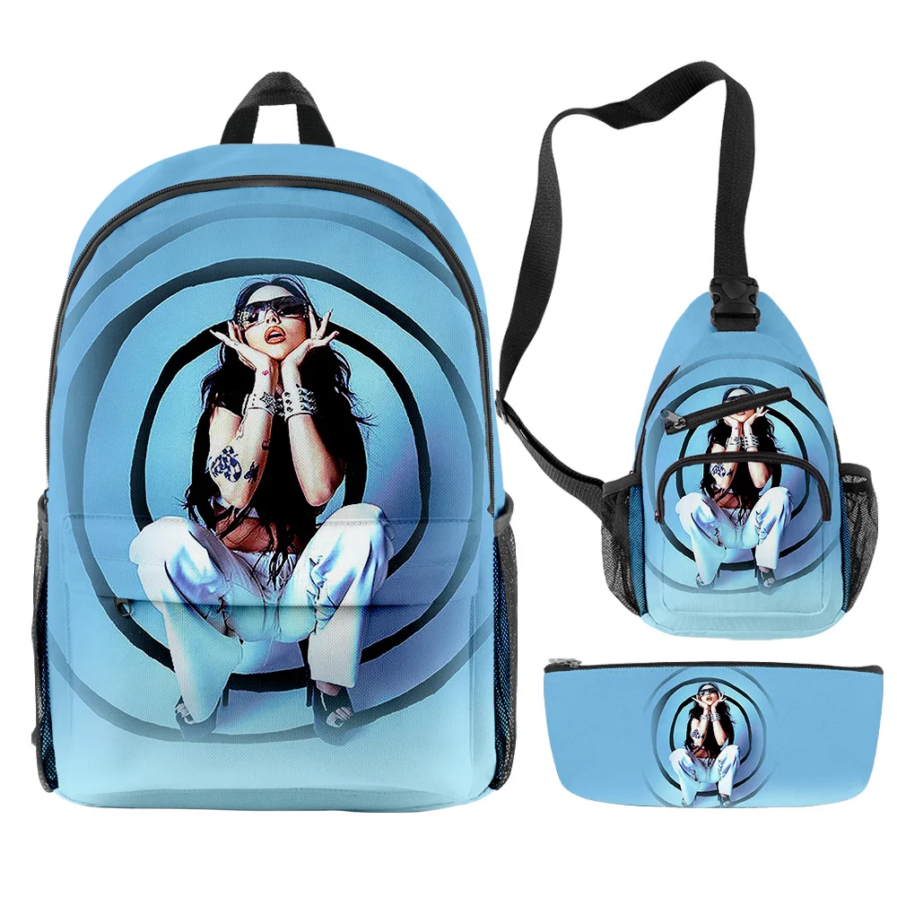 

Popular Fashion Funny Maggie Lindemann 3D Print 3pcs/Set pupil School Bags Trendy Travel Laptop Backpack Chest Bag Pencil Case