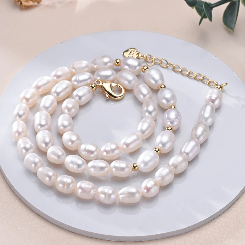 6-7mm Rice Shape Freshwater White Pink Purple Mixed Color Pearl Necklace 925 Sterling Silver Jewelry for Women Girls 1 Mallzona Sb2187b7e3d1f4baeb7ab539712ea5fead 6-7mm Rice Shape Freshwater White Pink Purple Mixed Color Pearl Necklace 925 Sterling Silver Jewelry for Women Girls Mallzona