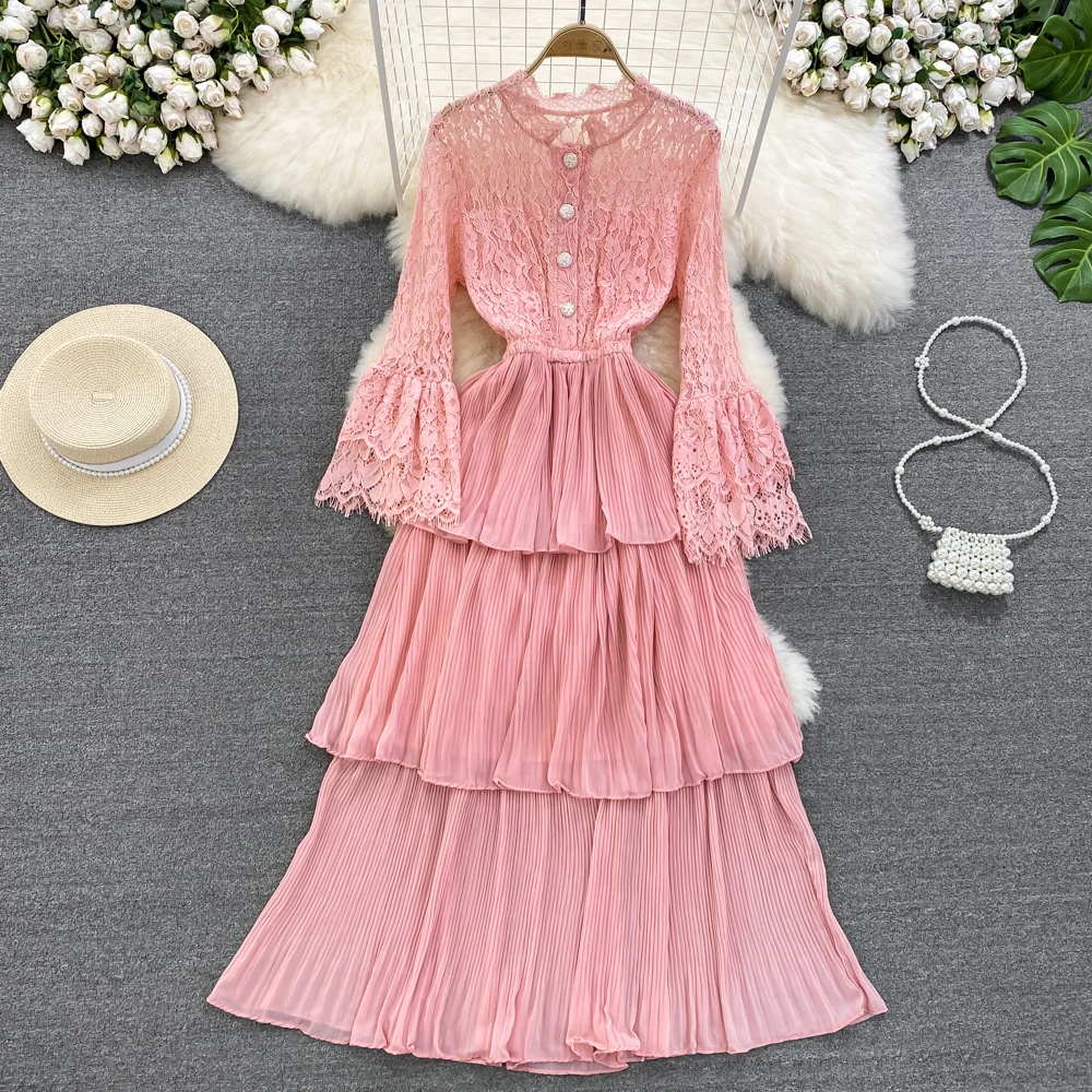 Elegant Solid Sexy Plelated Dress A-line O-neck Summer Beach Vacation Vestidos Slim Sweet Women Evening Party Sundress
Elegant Solid Sexy Plelated Dress A-line O-neck Summer Beach Vacation Vestidos Slim Sweet Women Evening Party Sundress