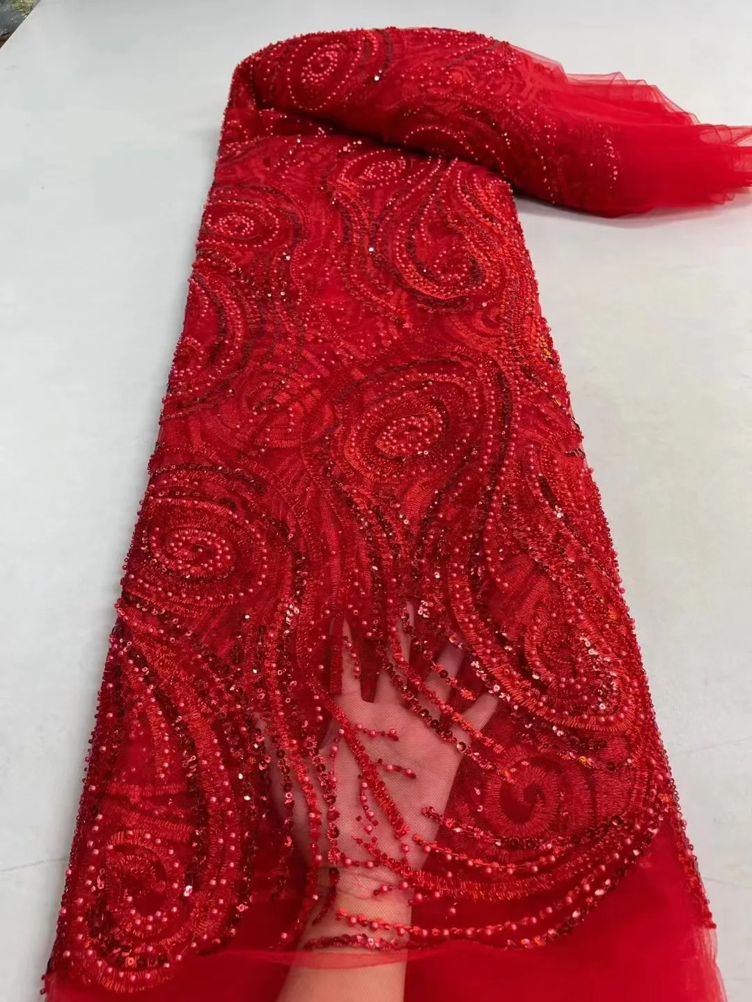 Fashionable Big Occasions Bridal French Net Lace Special Beaded Embroidered Excellent Tulle Mesh Fabric Handmade Sequins Lace
Fashionable Big Occasions Bridal French Net Lace Special Beaded Embroidered Excellent Tulle Mesh Fabric Handmade Sequins Lace