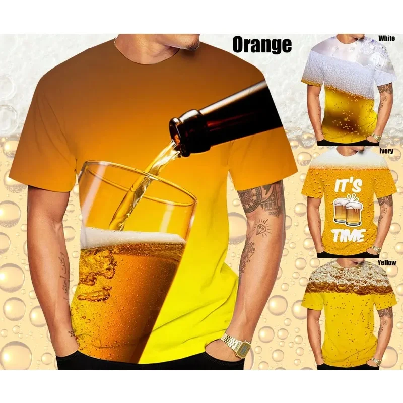 Summer New Fashion Beer 3d Print T Shirt Men's Casual Round Neck Men's Tops Oversize Clothing
Summer New Fashion Beer 3d Print T Shirt Men's Casual Round Neck Men's Tops Oversize Clothing